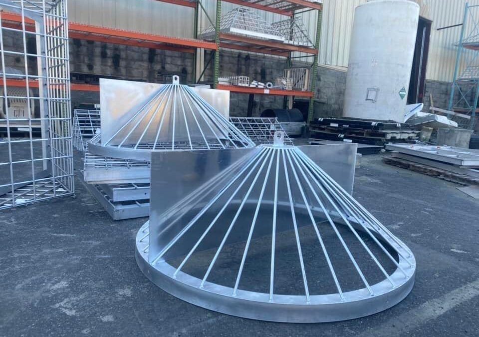 Round Trash Racks Prevent Large Debris From Entering A Spillway