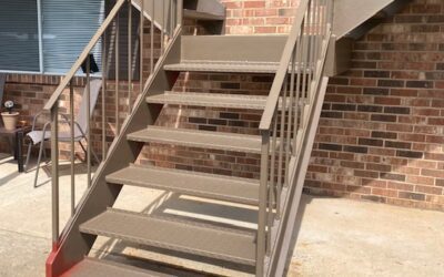 Steps Cut Out And Replaced With New Diamond Plate Steps For Apartment Complex In Winston Salem